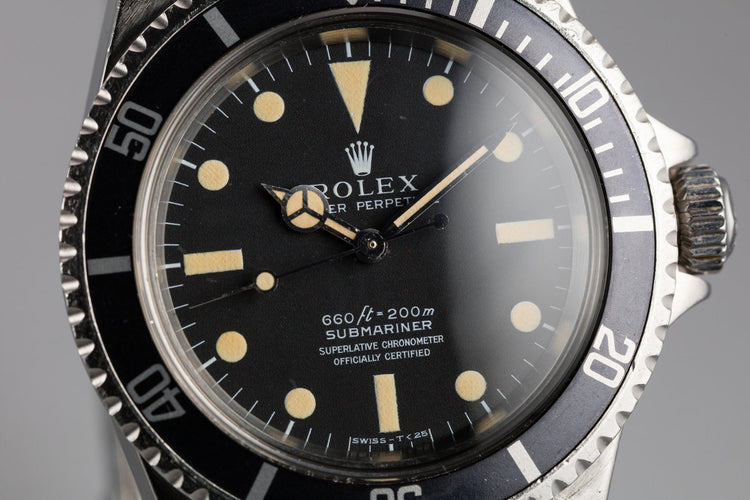 1977 Rolex Submariner 5512 Serif 4 Line Dial