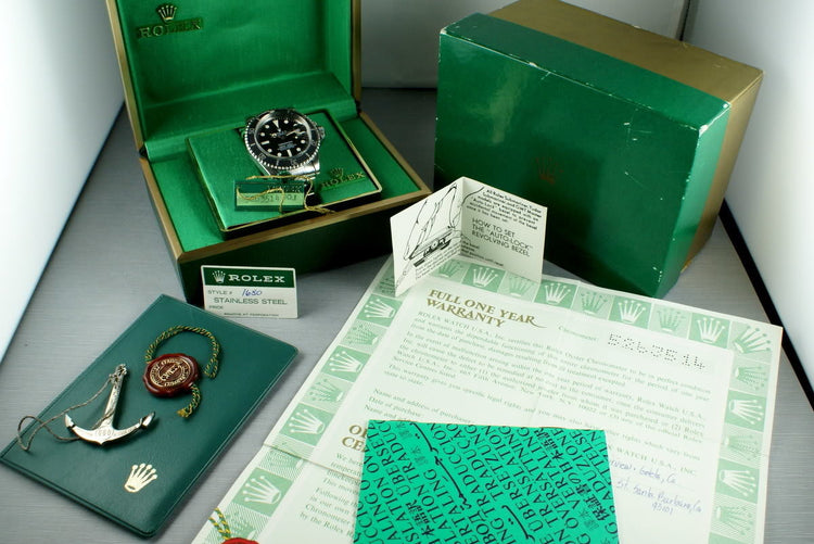 Rolex Submariner 1680 Box and Papers