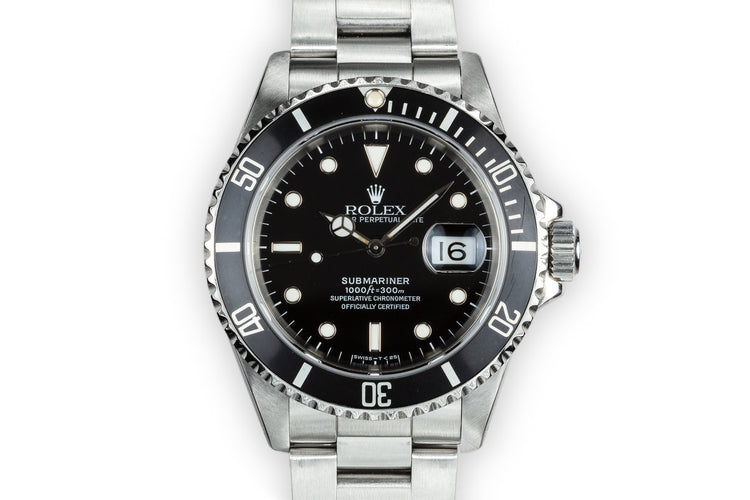 1991 Rolex Submariner 16610 with Box and Papers