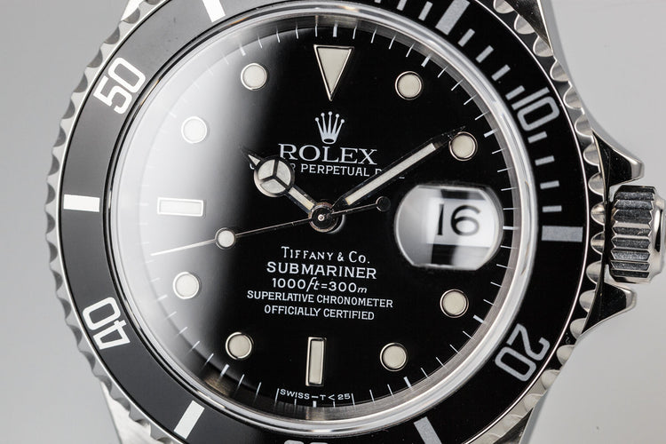 1995 Rolex Submariner 16610 "Tiffany & Co." Dial