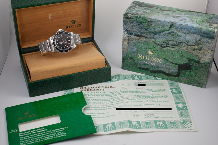 1998 Rolex Submariner 14060 with Box and Papers