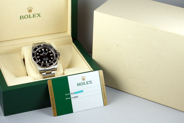 2015 Rolex Submariner 114060 with Box and Papers