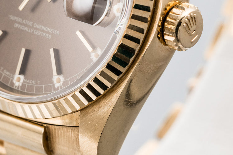 1979 Rolex Day-Date 18038 Brown Dial with Service Papers