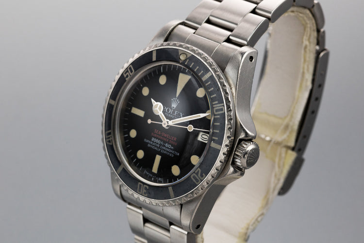 1975 Rolex Double Red Sea Dweller 1665 Mark IV Dial with Box and Papers