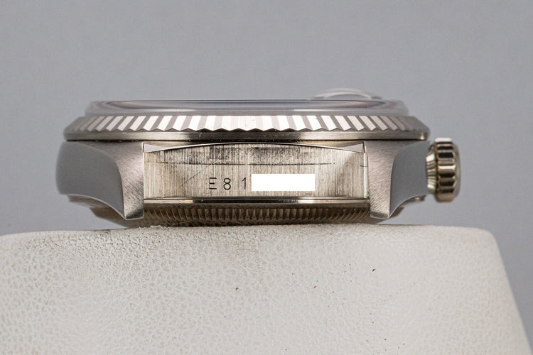 1990 Rolex 18K WG Day-Date 18239 Black Dial with Box and Papers