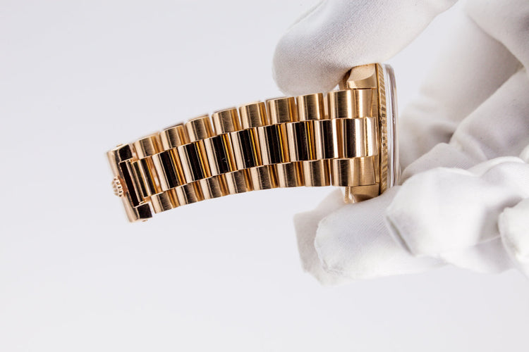 1972 Rolex Rose Gold Day Date 1803 Factory Diamond Silver Dial