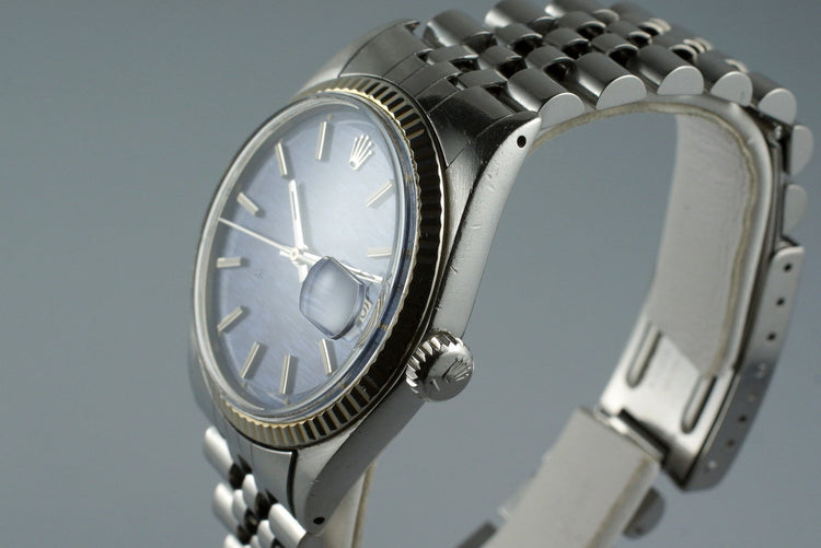 1972 Rolex DateJust 1601 Blue Textured Dial