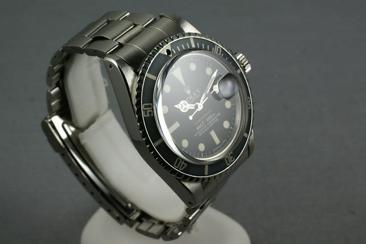 Rolex Red Submariner 1680 with Box, Papers, and RSC Service from 7/20/2011