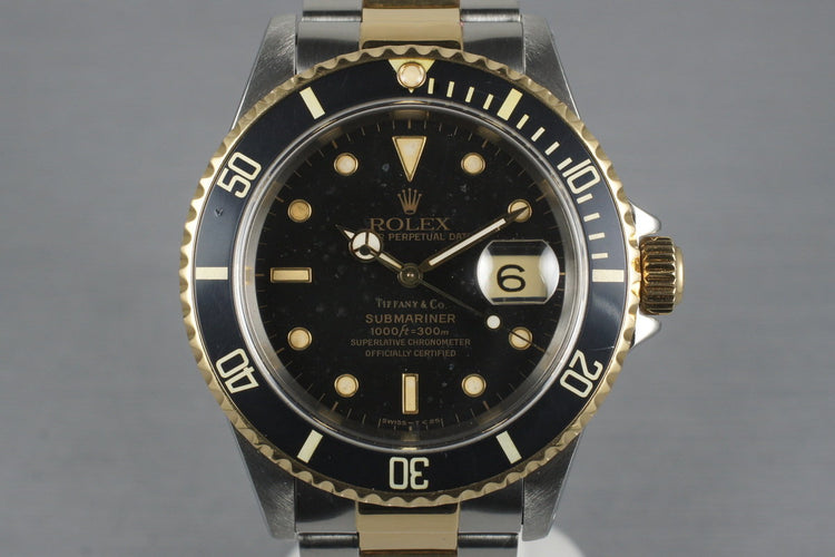 1990 Rolex Two Tone Submariner 16613 with Tiffany and Co Dial