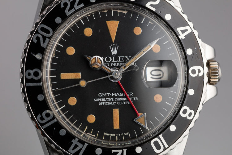 FS: 1979 Rolex GMT-Master 1675 Radial Dial with Black Bezel with Papers