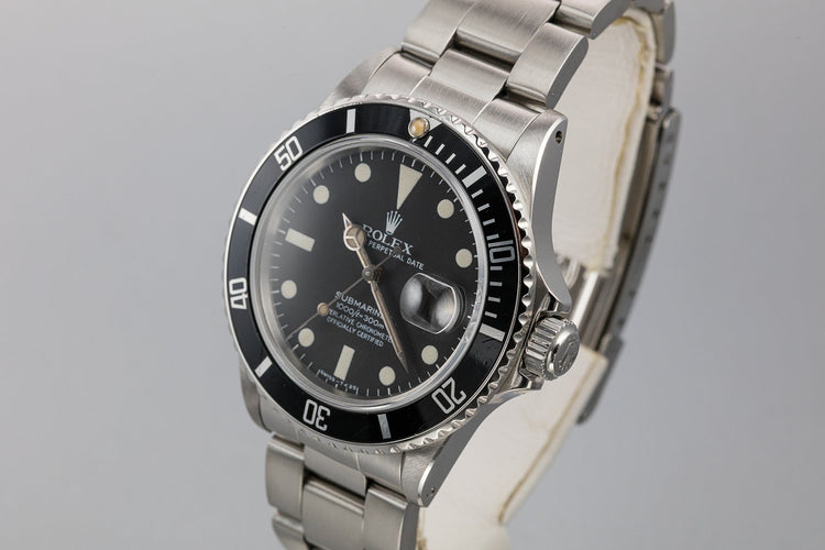 1980 Rolex Submariner 16800 Matte Dial