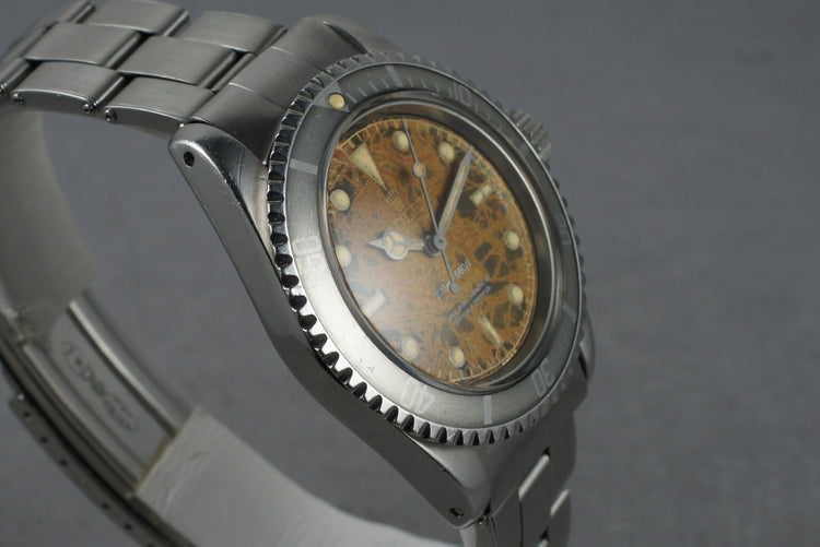 1959 Rolex Submariner 5512 4 Line Gilt Chapter Ring PCG Tropical Dial