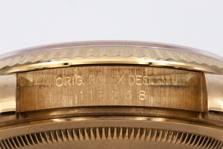 2002 Rolex YG Day-Date 118238 with Box