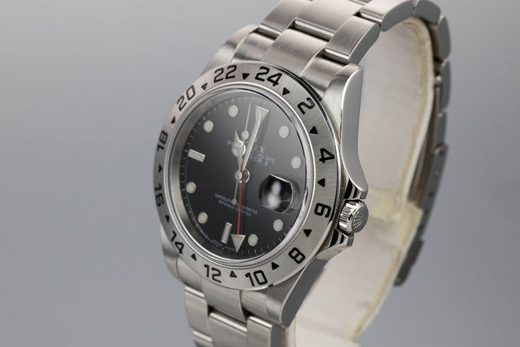 2005 Rolex Explorer II 16570 Black Dial