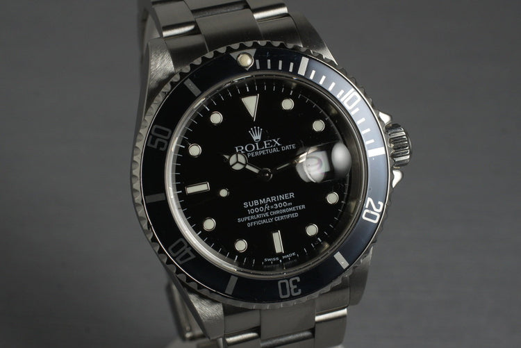2002 Rolex Submariner 16610