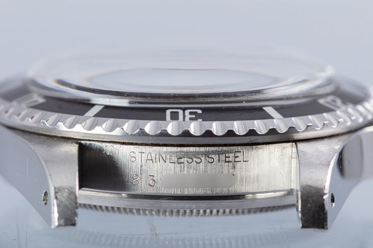 1984 Vintage Unpolished Rolex Submariner 5513 Glossy White Gold Surround Dial