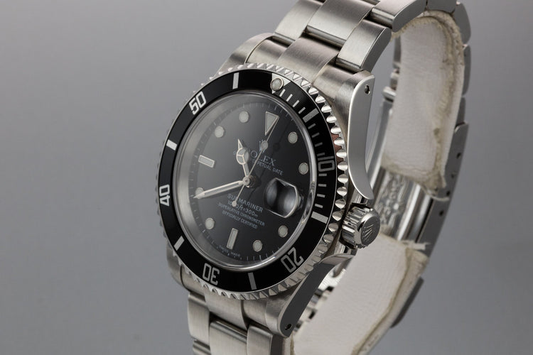 2002 Rolex Submariner 16610 with Box and Papers