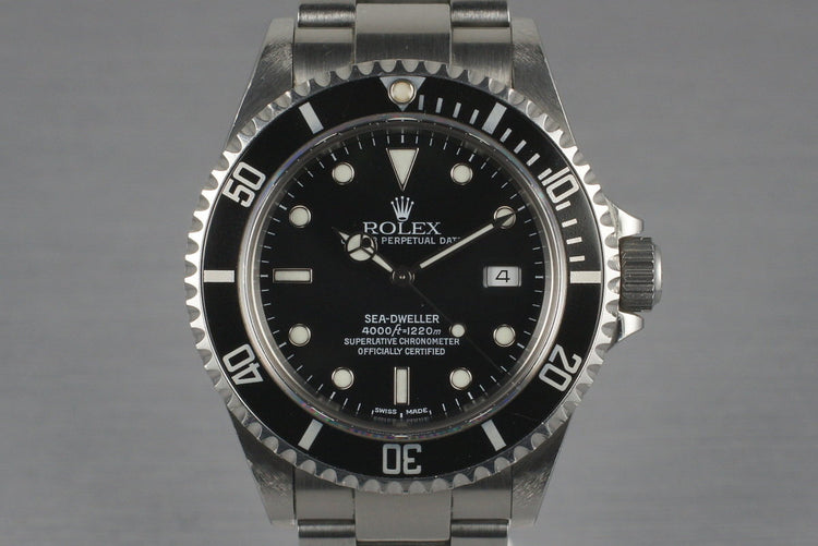 2002 Rolex Sea Dweller 16600 with Box and Papers