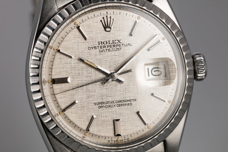 1966 Rolex DateJust 1603 Silver Linen Sigma Dial