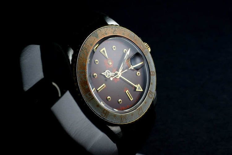 Rolex GMT Two Tone 16753 with root beer tropical nipple dial