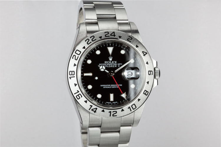 2000 Rolex Explorer II 16570 Black Dial with Box and Papers