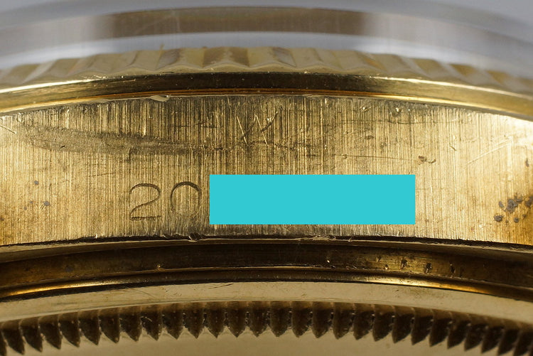1968 Rolex YG Day-Date 1803 Gray Non-Luminious ‘Wide Boy’ Dial with Punched Papers