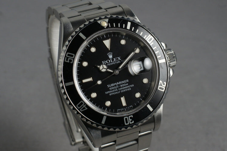 1987 Rolex Submariner Ref: 16800 with Box and Papers
