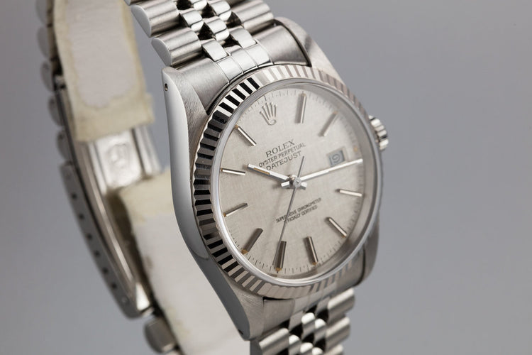1988 Rolex DateJust 16234 Silver Linen Dial