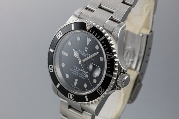 1999 Rolex Submariner 16610
