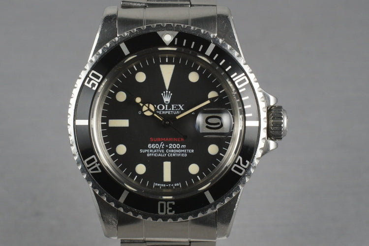 1972 Rolex Red Submariner 1680 Mark VI