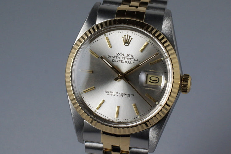 1987 Rolex Two Tone DateJust 16013 with Box and Papers