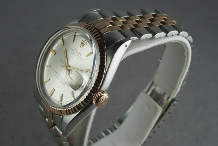 1966 Rolex DateJust 1601 Rose Gold and Stainless Steel