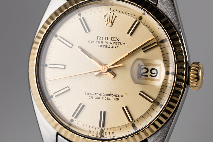 1974 Rolex Two Tone DateJust 1601 with Gold Sigma Dial