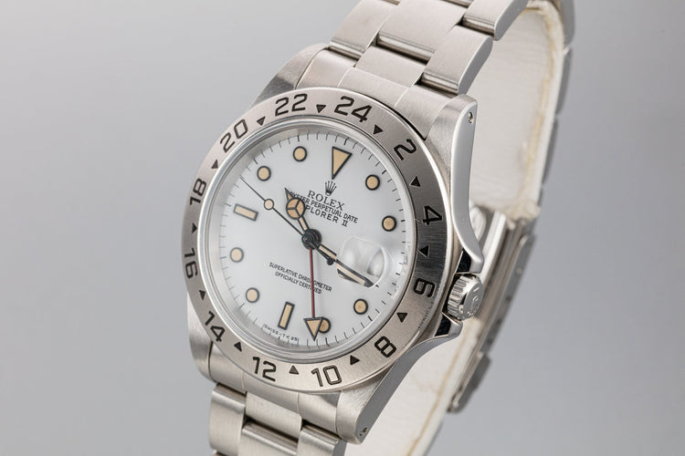 1995 Rolex Explorer II 16570 White Dial