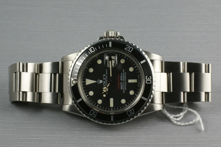 Rolex Red Submariner 1680 Box and Papers