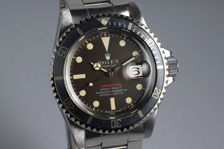1969 Rolex Red Submariner 1680 BROWN Mark II Dial