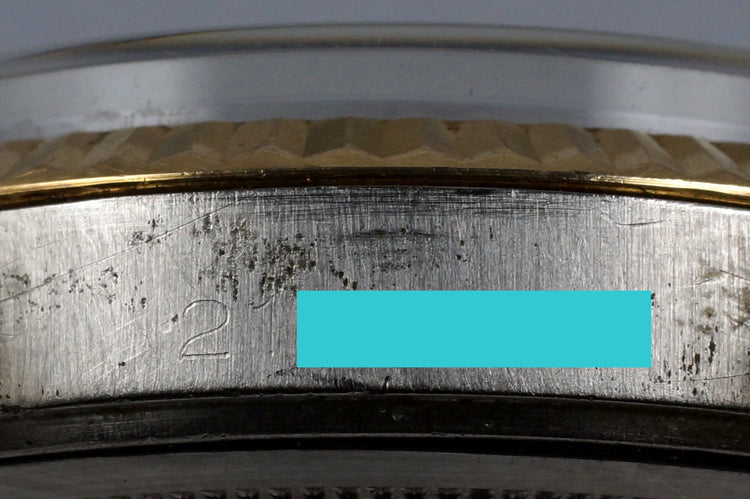 1968 Rolex Two Tone Datejust 1603 Glossy Black Dial