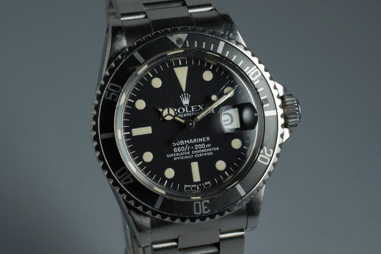 1973 Rolex Submariner 1680 Mark I White Submariner Dial