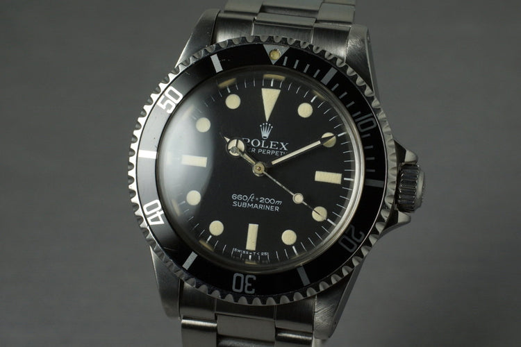 1979 Rolex Submariner 5513 Mark I Maxi Dial