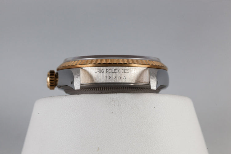 1991 Rolex Two Tone DateJust 16233 With Diamond Dial and Box and Papers