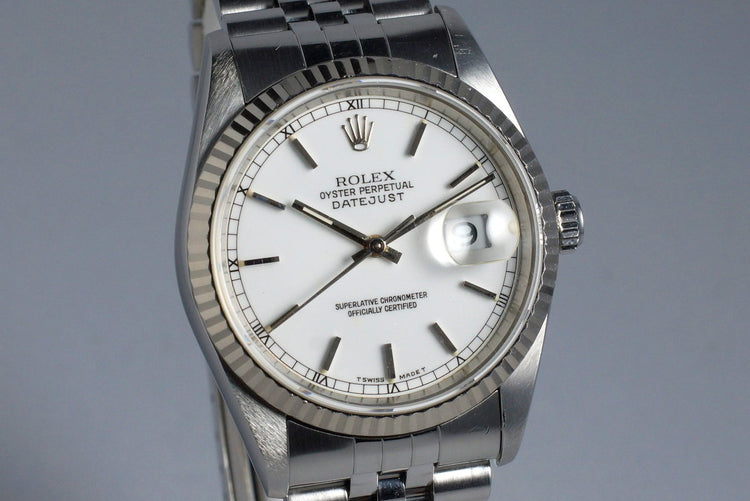 1995 Rolex DateJust 16234 White Dial