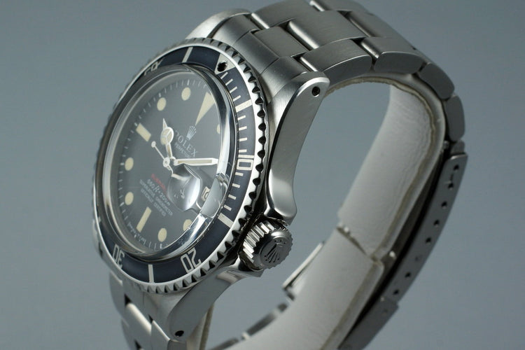 1970 Rolex Red Submariner 1680 Mark IV Dial with Box and Papers (Full Set)