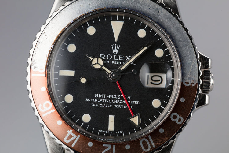 1971 Rolex GMT-Master 1675 "Crimson Ghost" with Box and Double Punch Papers