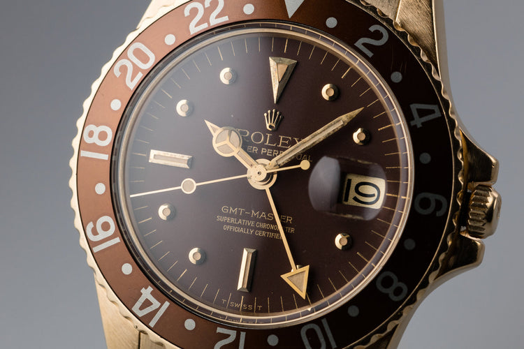 1973 Rolex 18K YG GMT-Master 1675 with Brown Nipple Dial