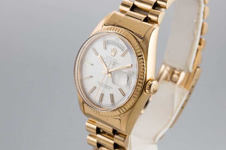 1970 Rolex Day-Date 1803 with White Dial