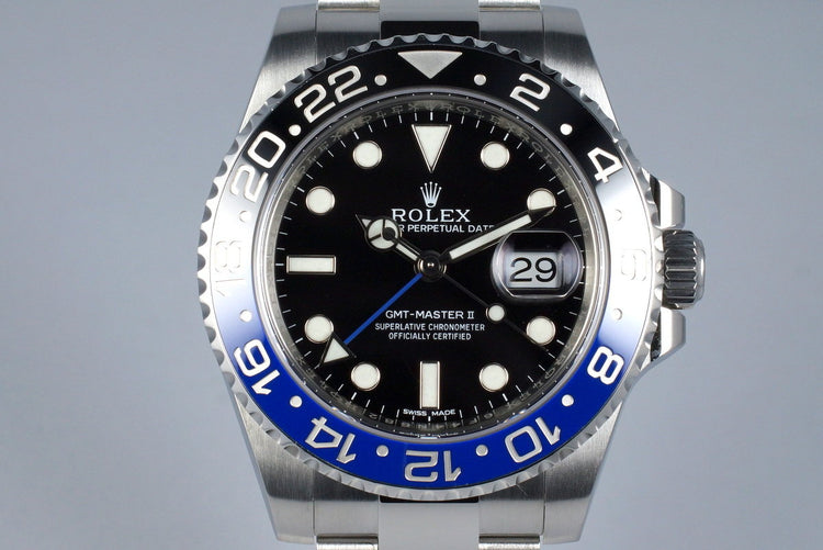 2014 Rolex GMT II 116710B with Box and Papers