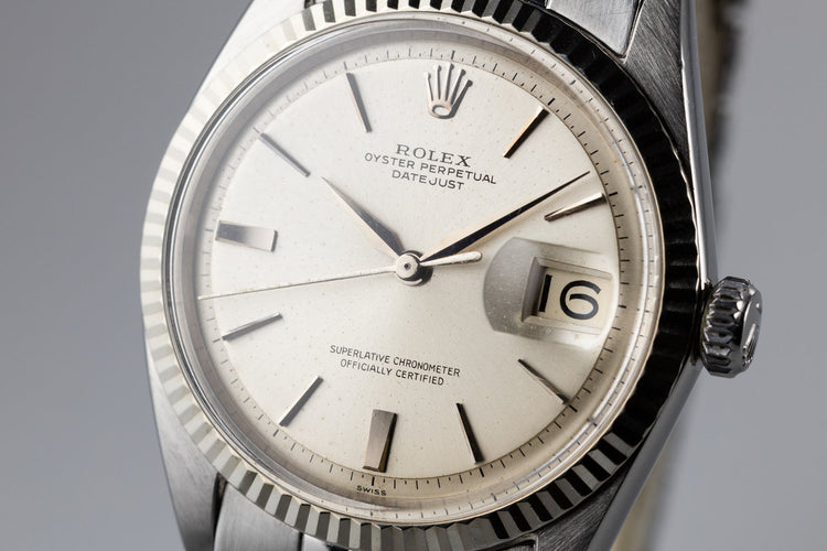 1963 Rolex DateJust 1601 SWISS Only No Lume SIlver Dial