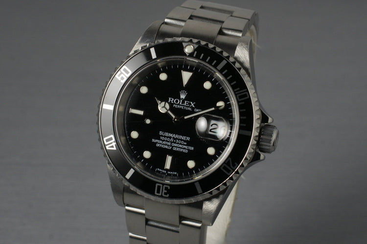 2006 Rolex Submariner 16610 with Box and Papers