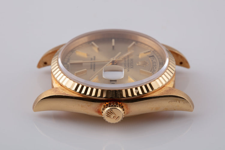 1995 Rolex 18K YG Day-Date 18238 Gold Dial