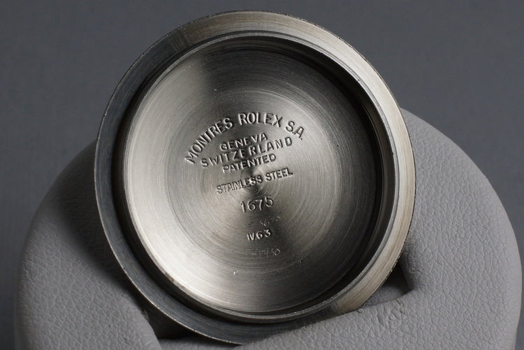 1963 Rolex GMT 1675 PCG Gilt Chapter Ring Underline Dial